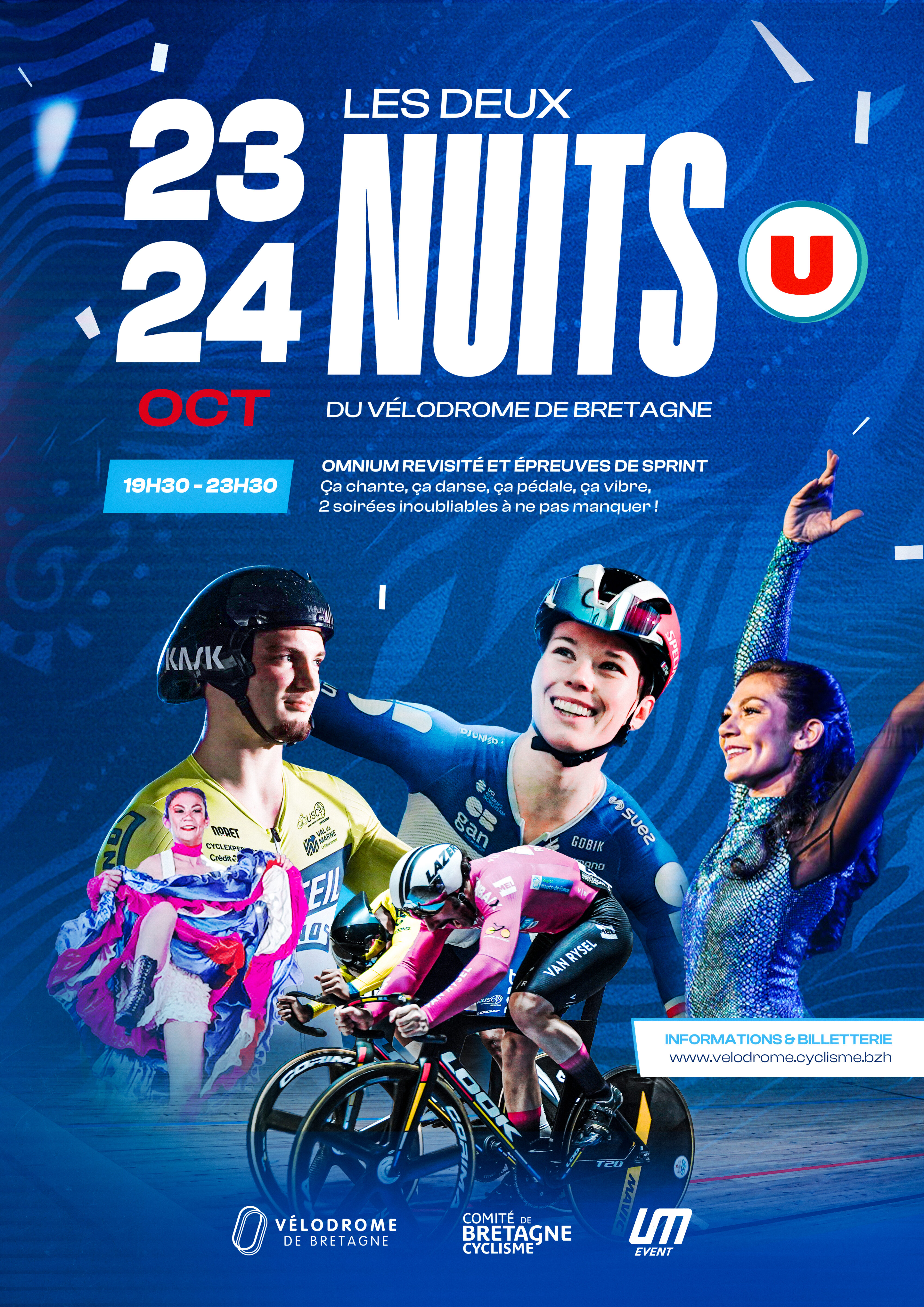 Affiche des deux nuits du Vélodrome de Bretagne 2026