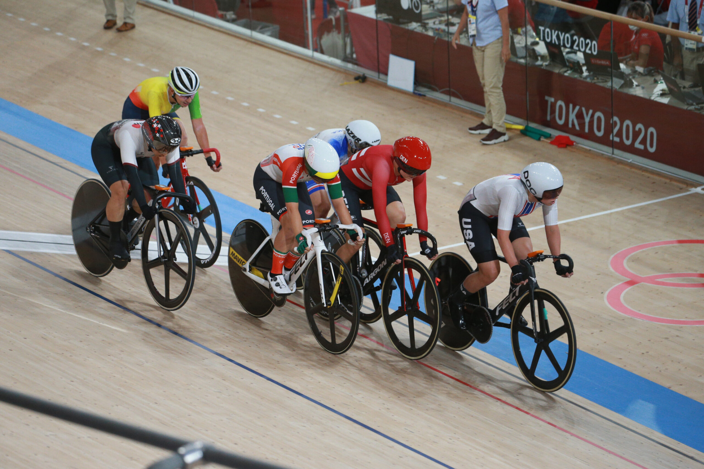 Course tempo de l’omnium dames aux Jeux olympiques de Tokyo