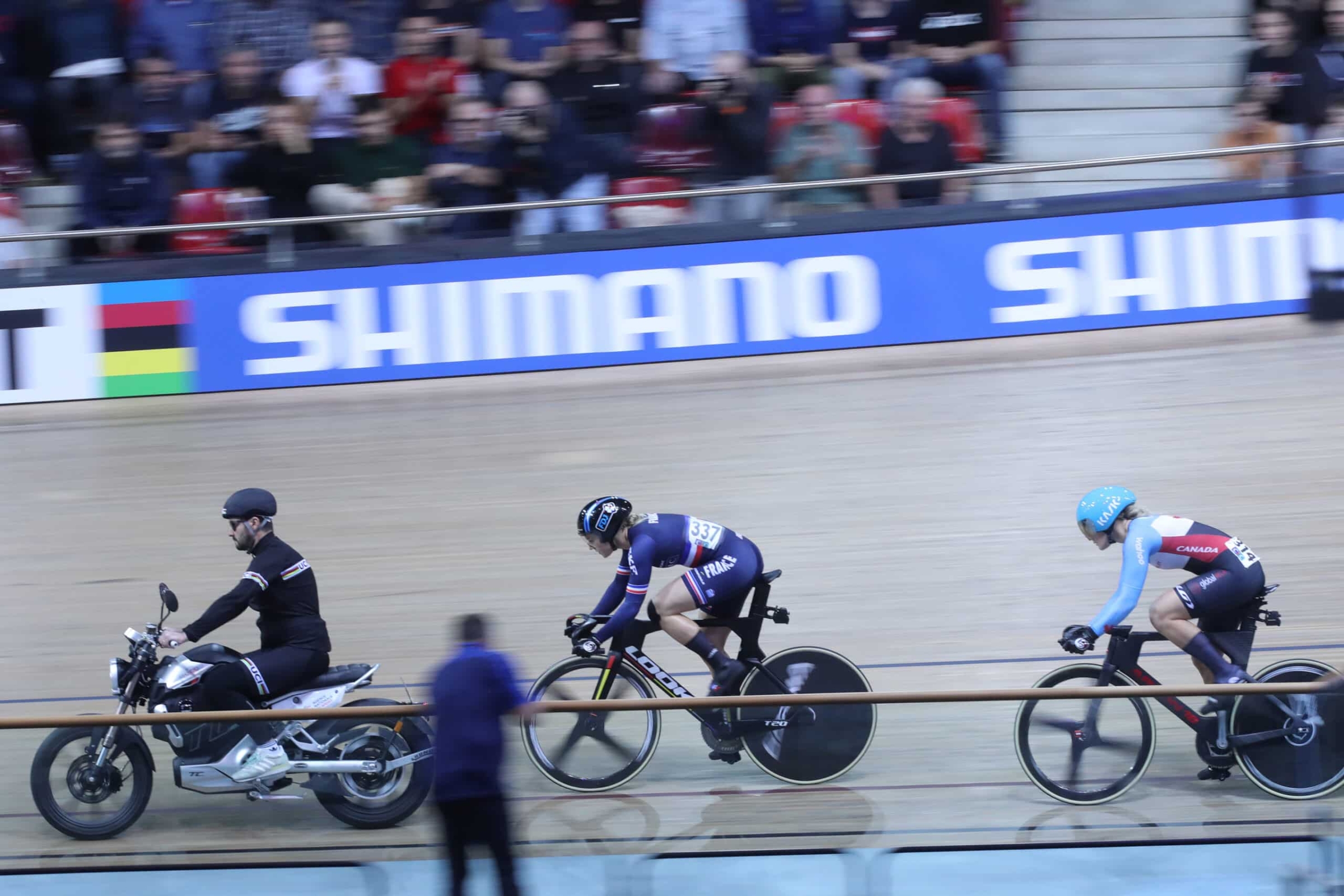 Course de keirin dames aux championnats du monde sur piste