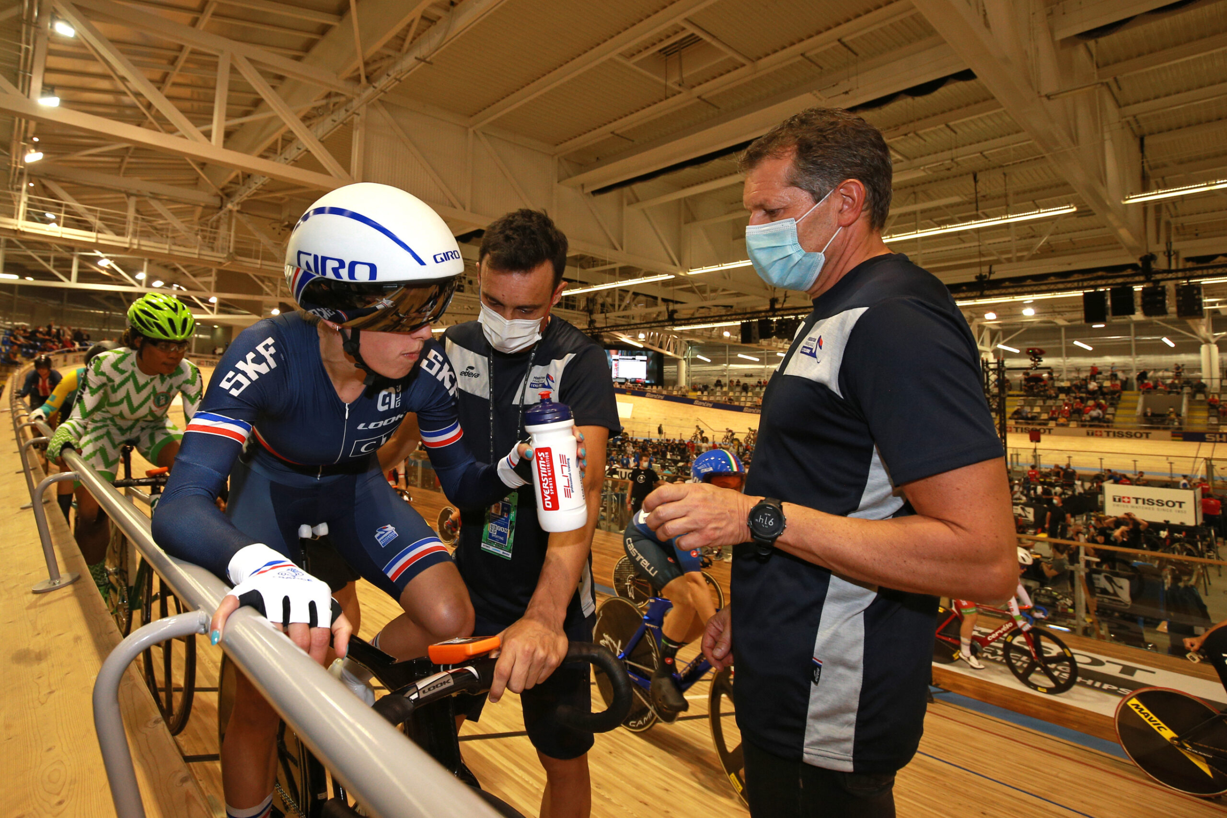 Course à l’élimination dames aux championnats du monde sur piste à Roubaix